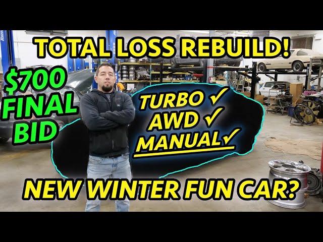 Rebuilding a TOTALED Salvage Auction Car On A Budget! #savethemanuals