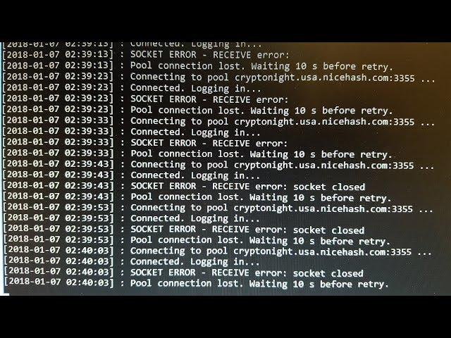Nicehash Socket Error Fix SOLUTION
