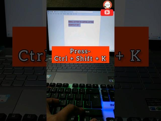 Shortcut to change small letters to capital letters in word. #shorts #viral #keyboardtutorial