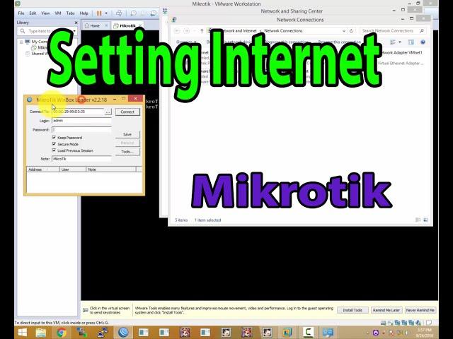 Share Internet ke Mikrotik VMware #MK2