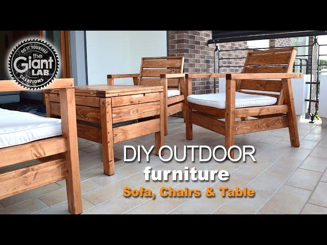 DIY Outdoor Chair, Sofa & Table // Salotto da Giardino FAI DA TE