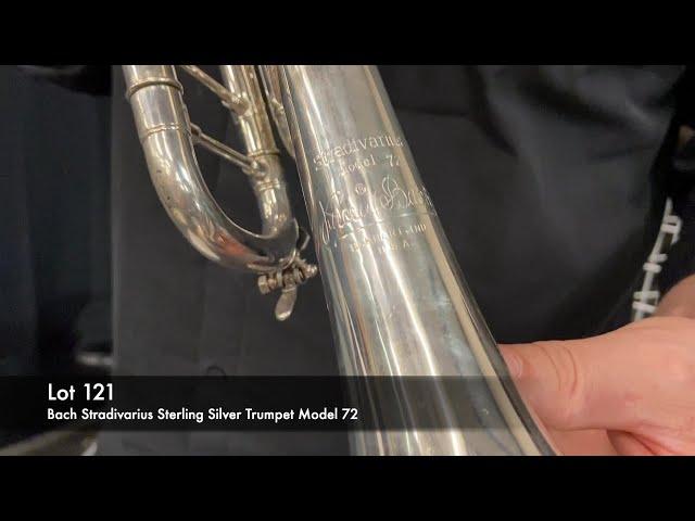 Bach Stradivarius Sterling Silver Trumpet Model 72 in Music Auction on 4/9!