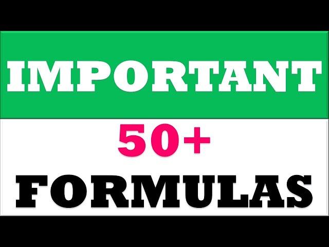 50+ excel IMPORTANT FORMULAS | excel formulas and functions