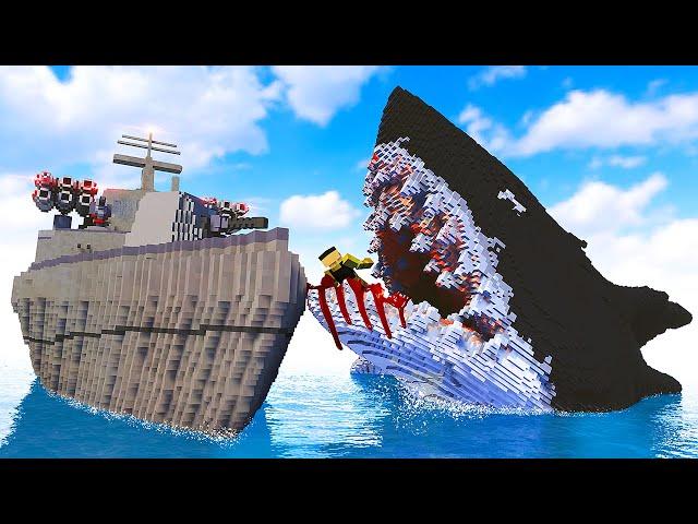 Hunting a NEW Megalodon in a Warship - Teardown Mods Gameplay