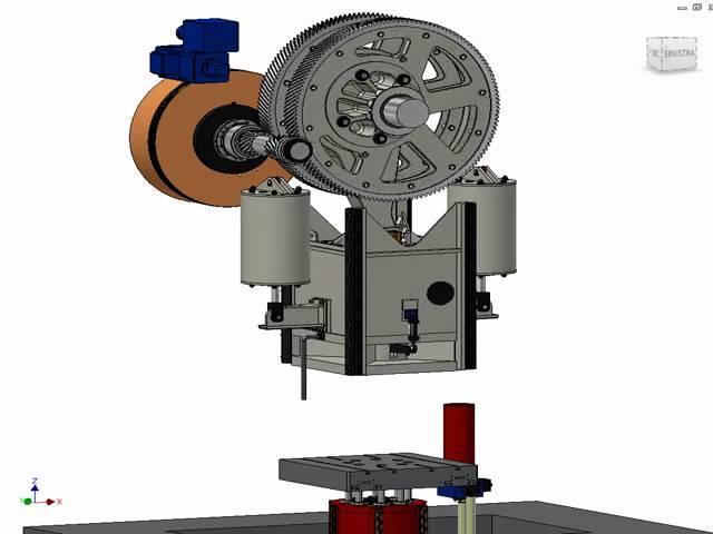 Pressa 3D, 3D press, eccentric press, flywheel press 3d, ram 3d