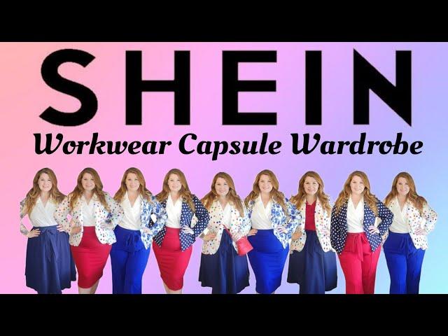 SHEIN Workwear Capsule Wardrobe | 11 Pieces, 24 Looks | #sheincurve #capsulewardrobe