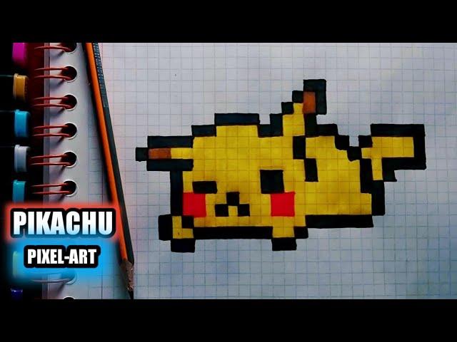 Como Dibujar A PIKACHU | PASO A PASO FACIL (Pixel Art) how to draw pikachu kawaii