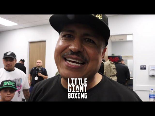 ROBERT GARCIA SECONDS AFTER BAM RODRIGUEZ STOPPED RUNGVISAI "WE WOULOD TO FIGHT A CHAMP AT 112"