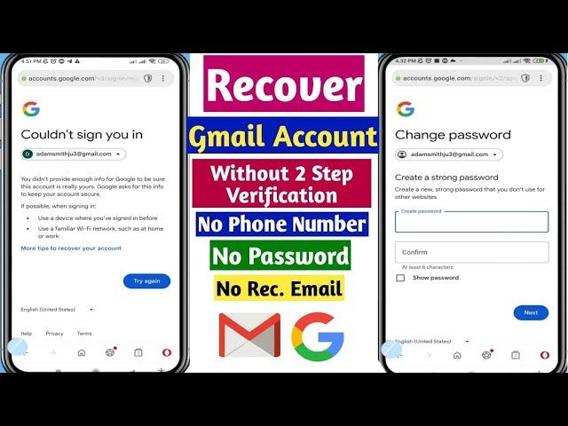 How to Recover Gmail Account without 2 Step Verification 2025