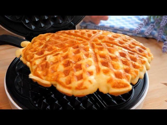 Juicy apple  waffles in 5 minutes! The BEST recipe for THICK waffles!