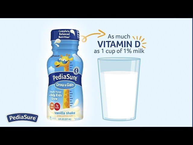 How much vitamin D is in PediaSure Grow & Gain?