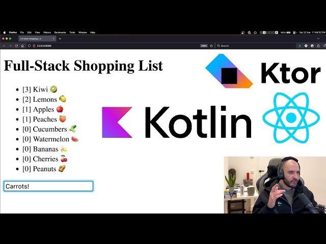 Building a Full Stack Web Application with Kotlin and React - Part 1/2 - Backend + Frontend