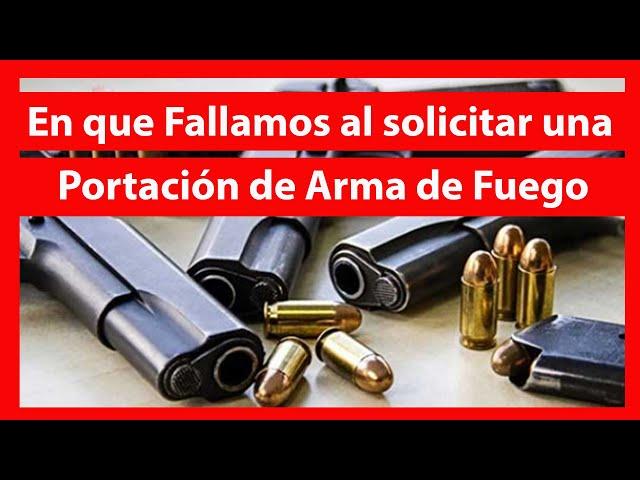 SEDENA México - Portación de Arma de Fuego - Fallas al Ingresar tu Solicitud