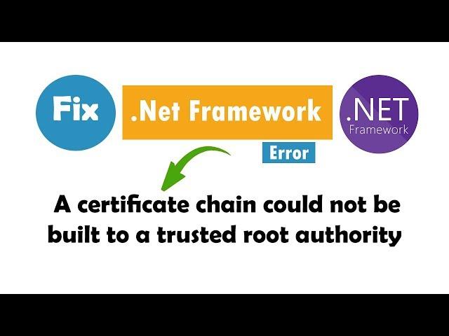 A certificate chain could not be built to a trusted root authority (Install NDP471 Solved)