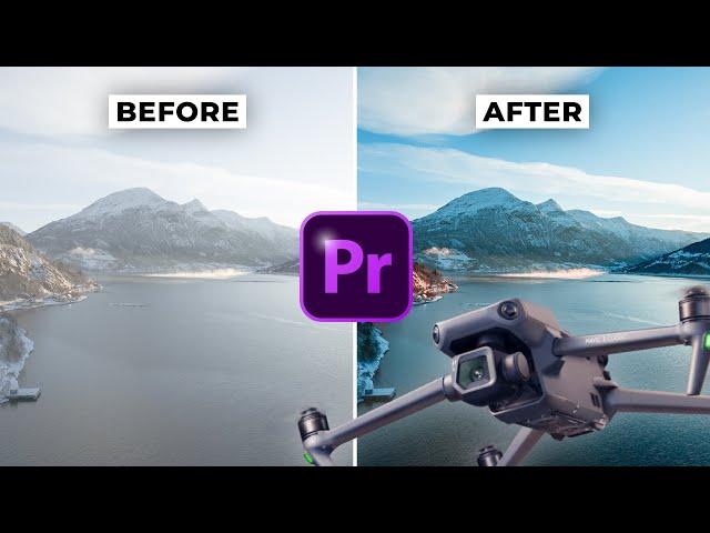 How To Edit D-LOG DRONE Footage In Premiere Pro 2023 | FREE LUT