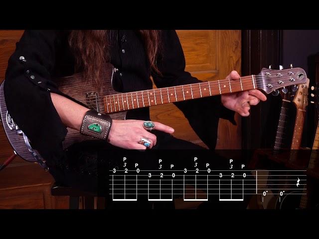 "One-Minute Riffs" Guitar Lessons You Can Learn in 1 Minute with TABS by Justin Johnson