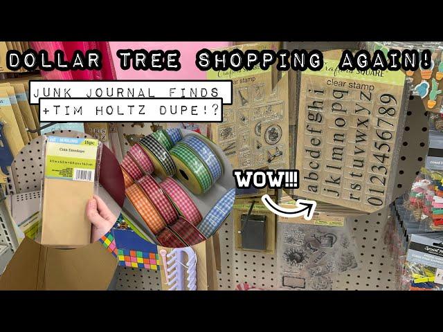 Dollar tree junk journal shopping // TIM HOLTZ STAMP DUPE!?