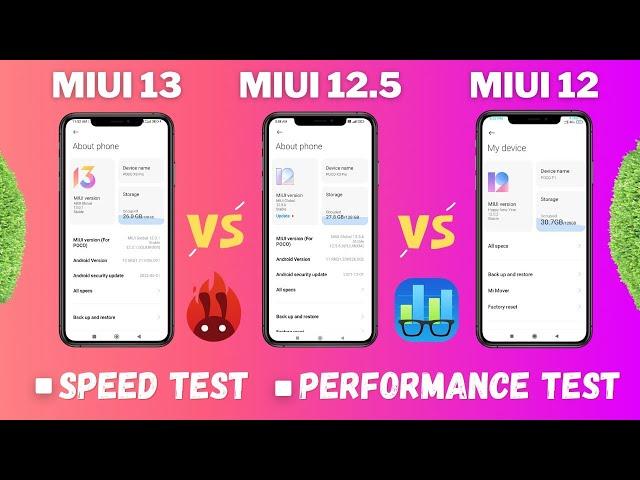 MIUI 13 Vs MIUI 12.5 Vs MIUI 12 || Speed Test, Performance Test, AnTuTu, GeekBench, CPU Throttling