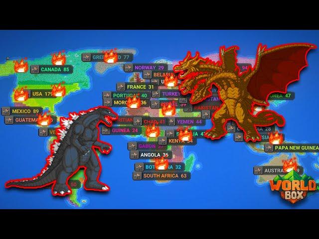 I DESTROYED Earth With Giant Kaijus in Worldbox