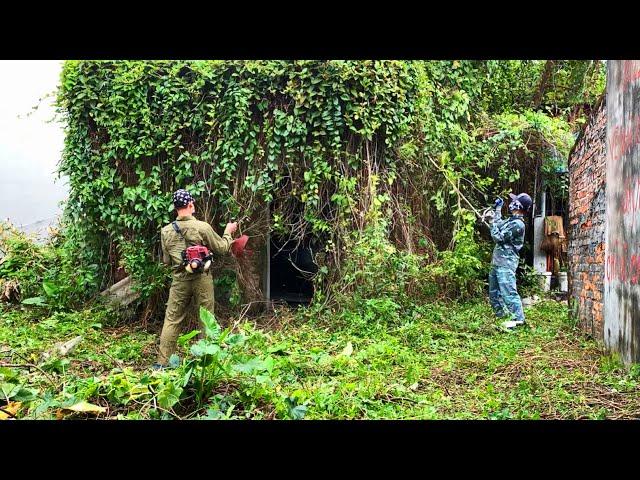 Terrifying 150-year-old abandoned house revealed as I clean up the weeds | SHOCK TRANSFORMATION