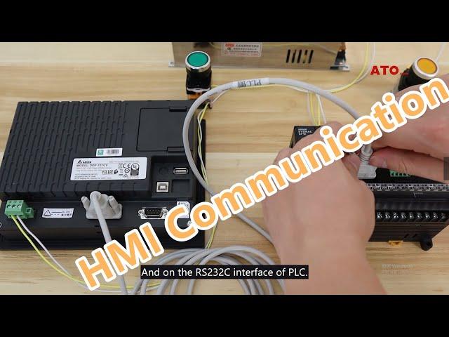 How does HMI communicate with PLC