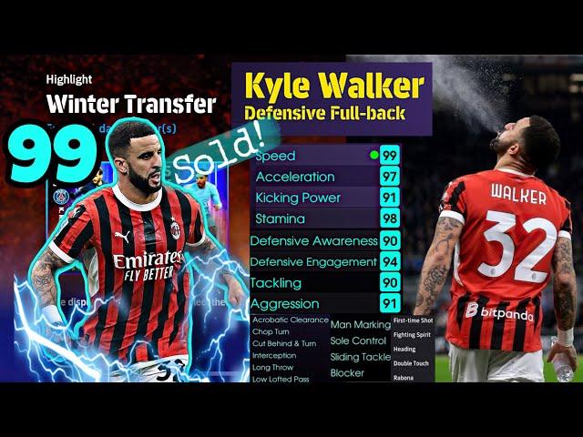 WAJIB TEBUS KYLE WALKER "THE FASTEST CB EVERR”🩵️️️ SPEED9️⃣9️⃣, ACCELERATION9️⃣8️⃣DEFENSIVE FB