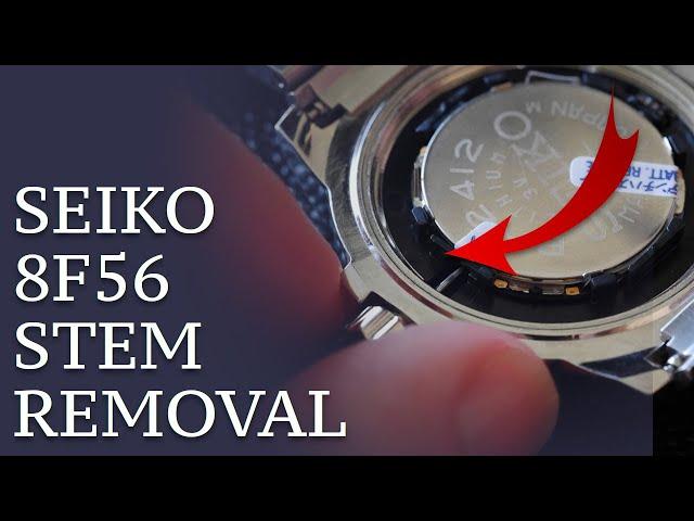 Seiko 8F56 watches: How to remove the stem and crown