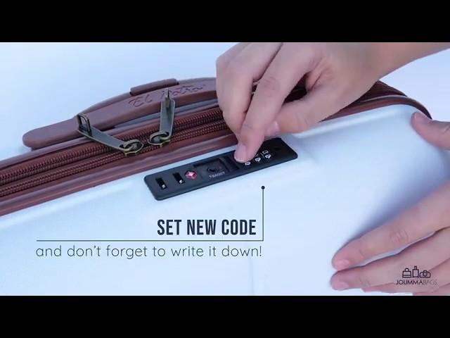 How to open a suitcase with TSA lock and set the combination.