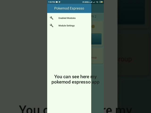 Pokemon go how to use Pokemod espresso on v 0.179.2