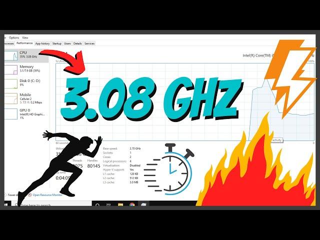 How to increase CPU speed on  Laptop | How to increase CPU speed just double in 2 steps | PC speed