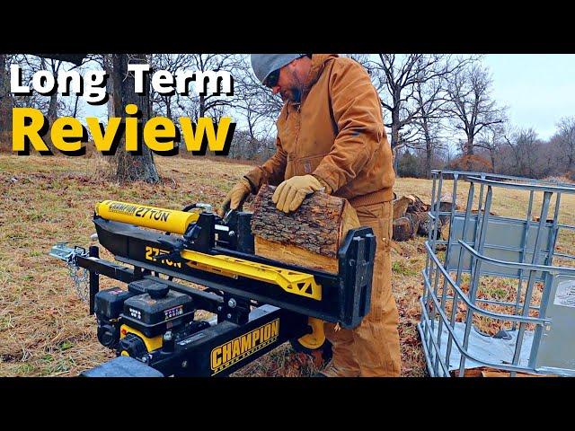 Champion 27 Ton Log Splitter Review - Splitting Big Rounds