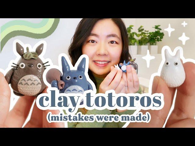  miniature clay totoros (first try)