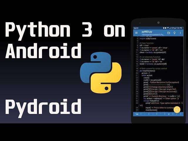 Python 3 on Android using Pydroid