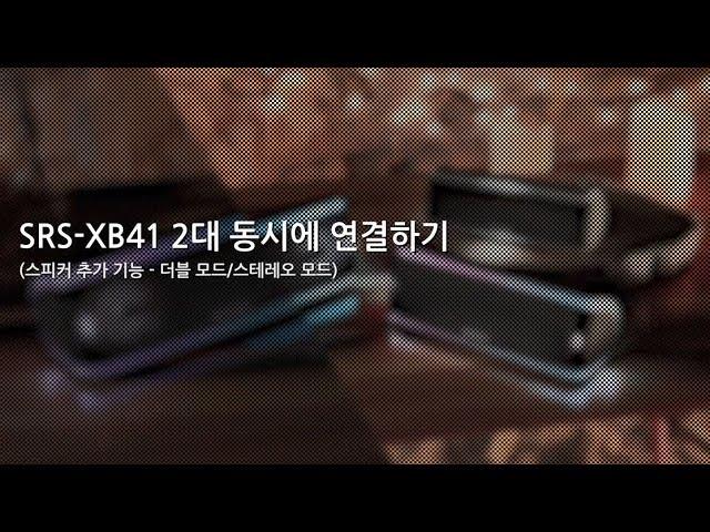 [강의] SRS-XB41 2대 동시에 연결하기