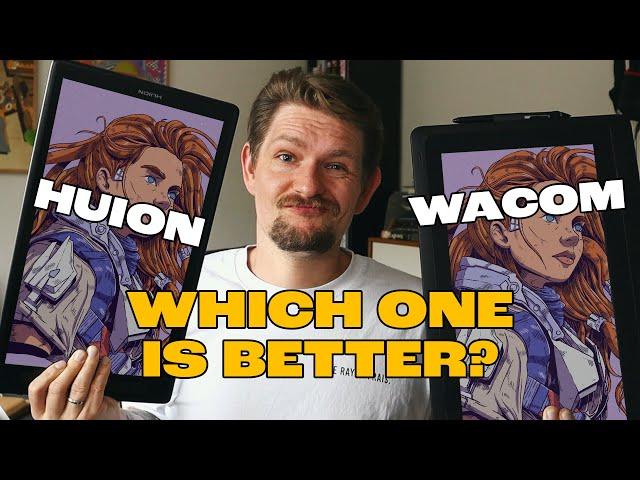 Huion Kamvas Pro 2.5K vs Wacom Cintiq 16 tablet review (+ speed drawing in Clip Studio Paint!)