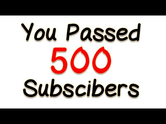 500 Subscribers | Road to 600 Subscribers | VP VideoEdits