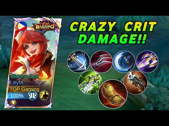 LAYLA NEW BURST CRIT DAMAGE BUILD! (must try) LAYLA BEST 1 HIT BUILD 2025!! - MLBB