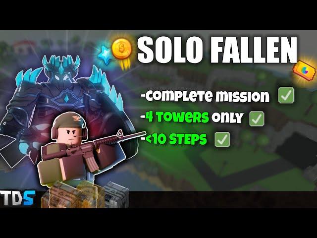 HOW TO SOLO FALLEN/Grind Coins in TDS (Easiest Method) Roblox