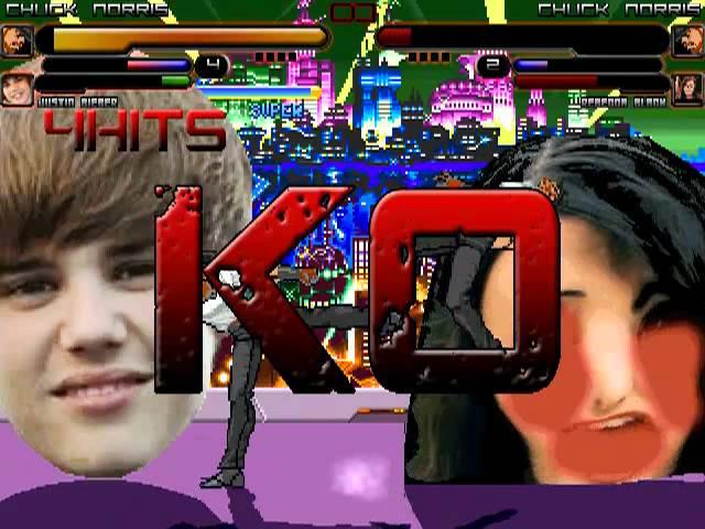 TheMattalocalypse Random Mugen Battle - 445 - Norris & Justin Bieber VS. Norris & Rebecca Black