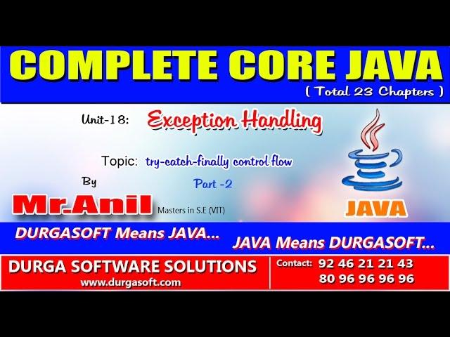 Core Java Exception Handling   try catch finally control flow  Part - 2