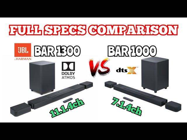 JBL Bar 1300 vs. JBL Bar 1000 Dolby Atmos Soundbar | Full Specs Comparison