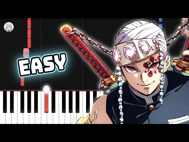 Demon Slayer Season 2 OP 2 - "Zankyou Zanka" - EASY Piano Tutorial & Sheet Music