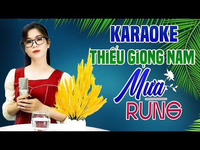 Karaoke Song Ca | MƯA RỪNG - Thiếu Giọng Nam | Song Ca Với Lê Liễu