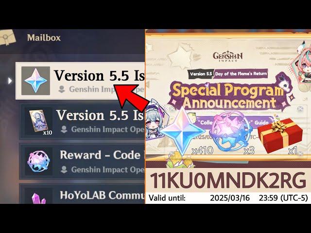 OFFICIAL!! REDEEM CODES for 410 PRIMOGEMS And 5.5 LIVESTREAM DATE – Genshin Impact