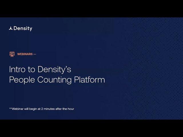 Webinar: Intro to Density's People Counting Platform