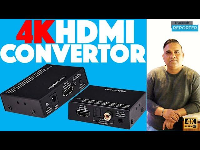 Amazon Basics 4K HDMI Convertor RCA Stereo / Spdif Extractor, Supports Optical, Apple TV, Fire TV