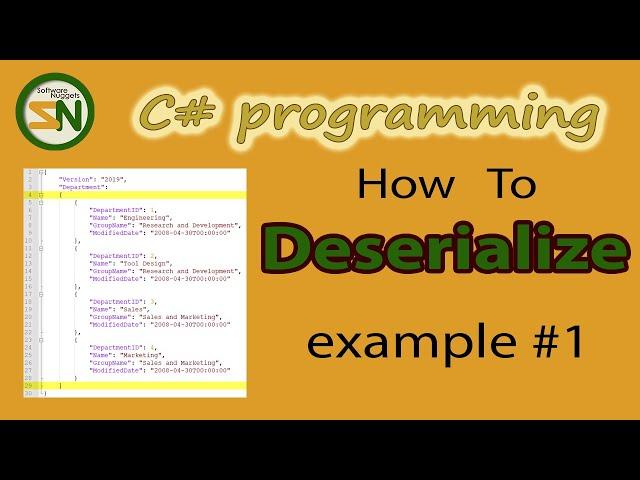 Example 1: How to Deserialize JSON Data into Custom C# Class Objects using Newtonsoft.