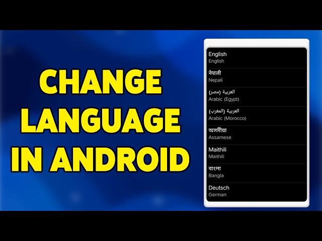 How To Change Language In Android 2024 | Customize Your Android Device Language Settings