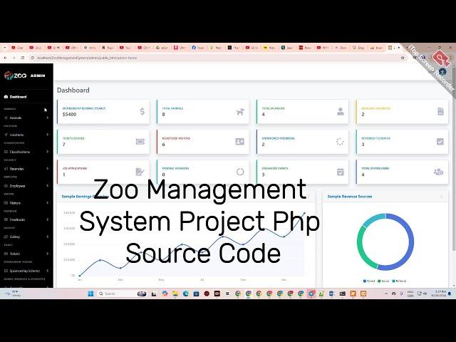 Zoo Management System Project in PHP MySQL with Source Code - Zola gaming