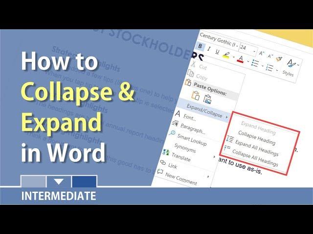 Word: Collapse & Expand Headings by Chris Menard